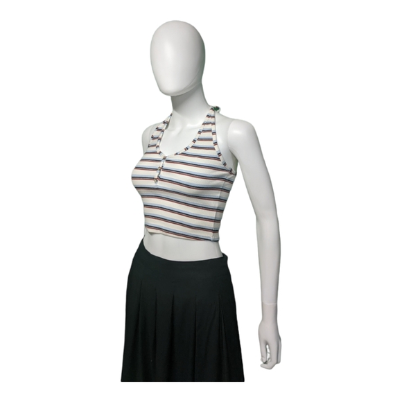 Garage Henley Halter Top Multi M - Picture 3 of 9